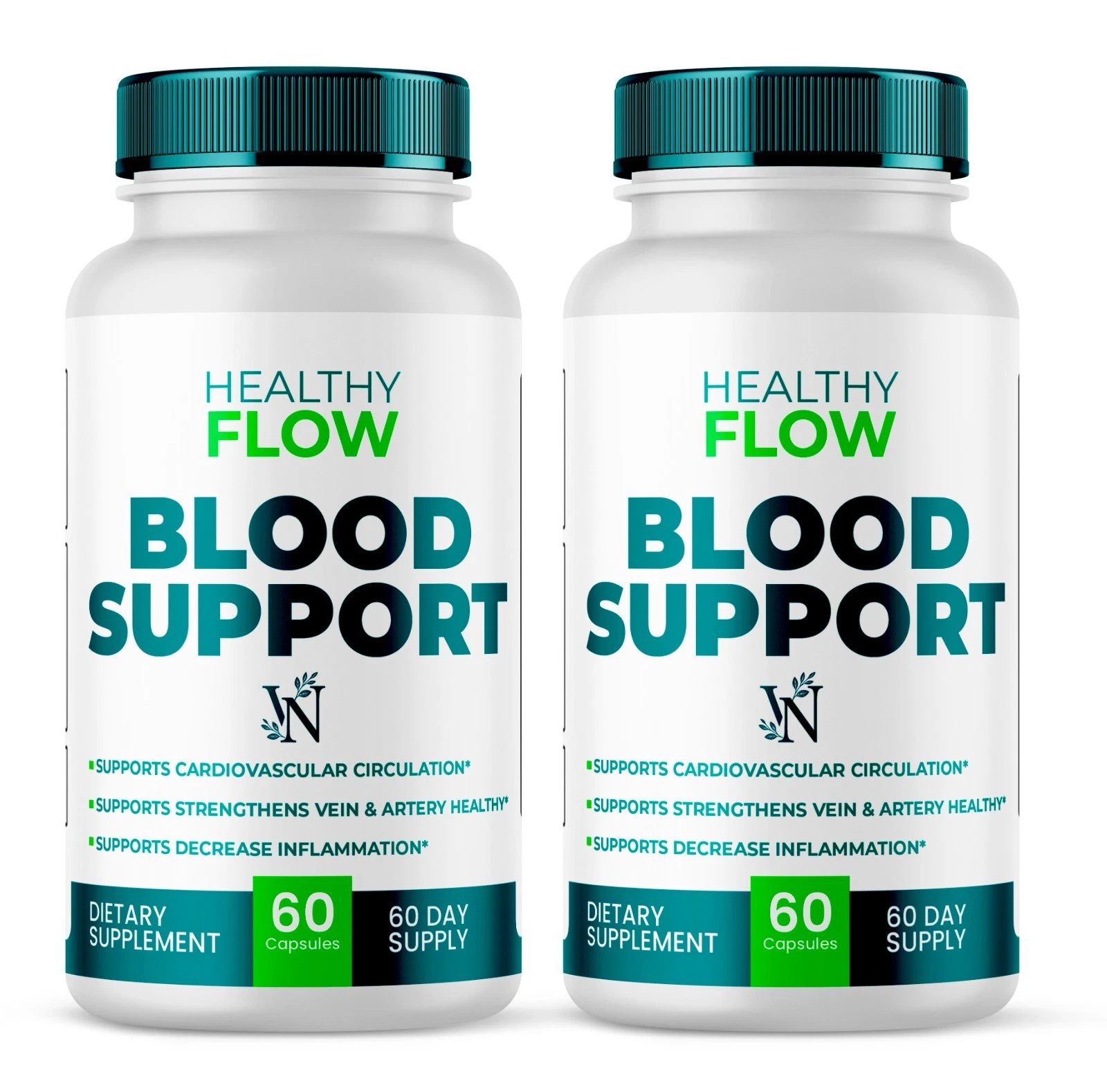 Healthy Flow Blood Support, Cardiovascular Circulation - 120 Capsules Genuine