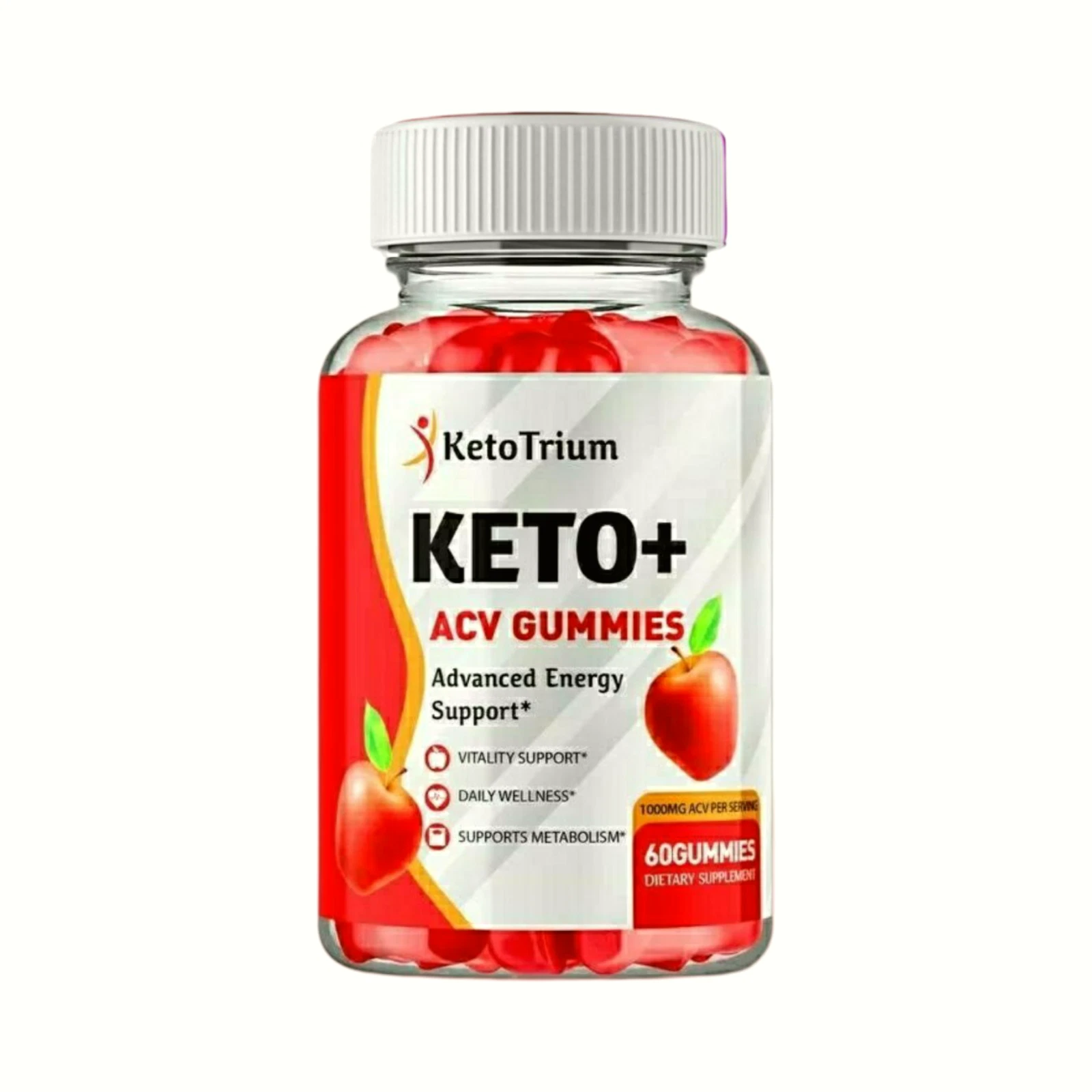 Keto Trium ACV Gummies Advanced Energy and Weight Management - 60 Gummies