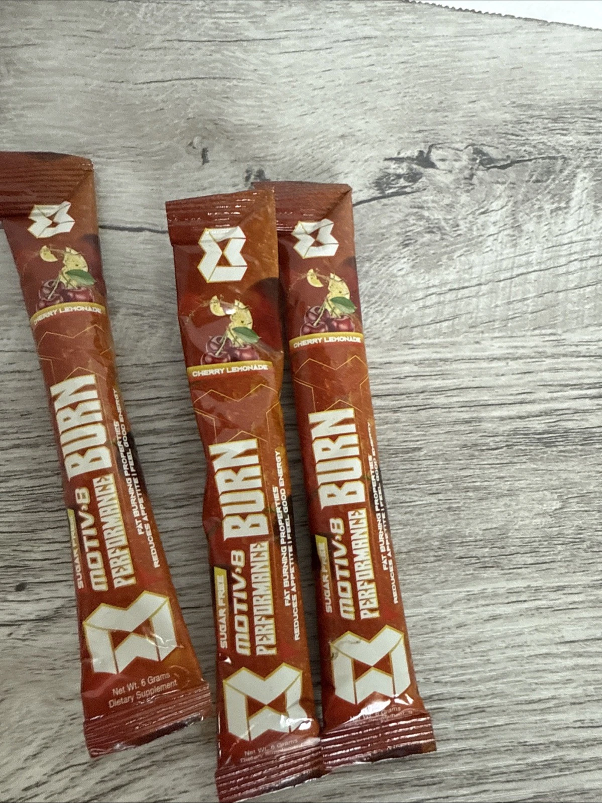 Motive8 Burn Dietary Supplement Performance Fat Burning Properties Cherry Lemon