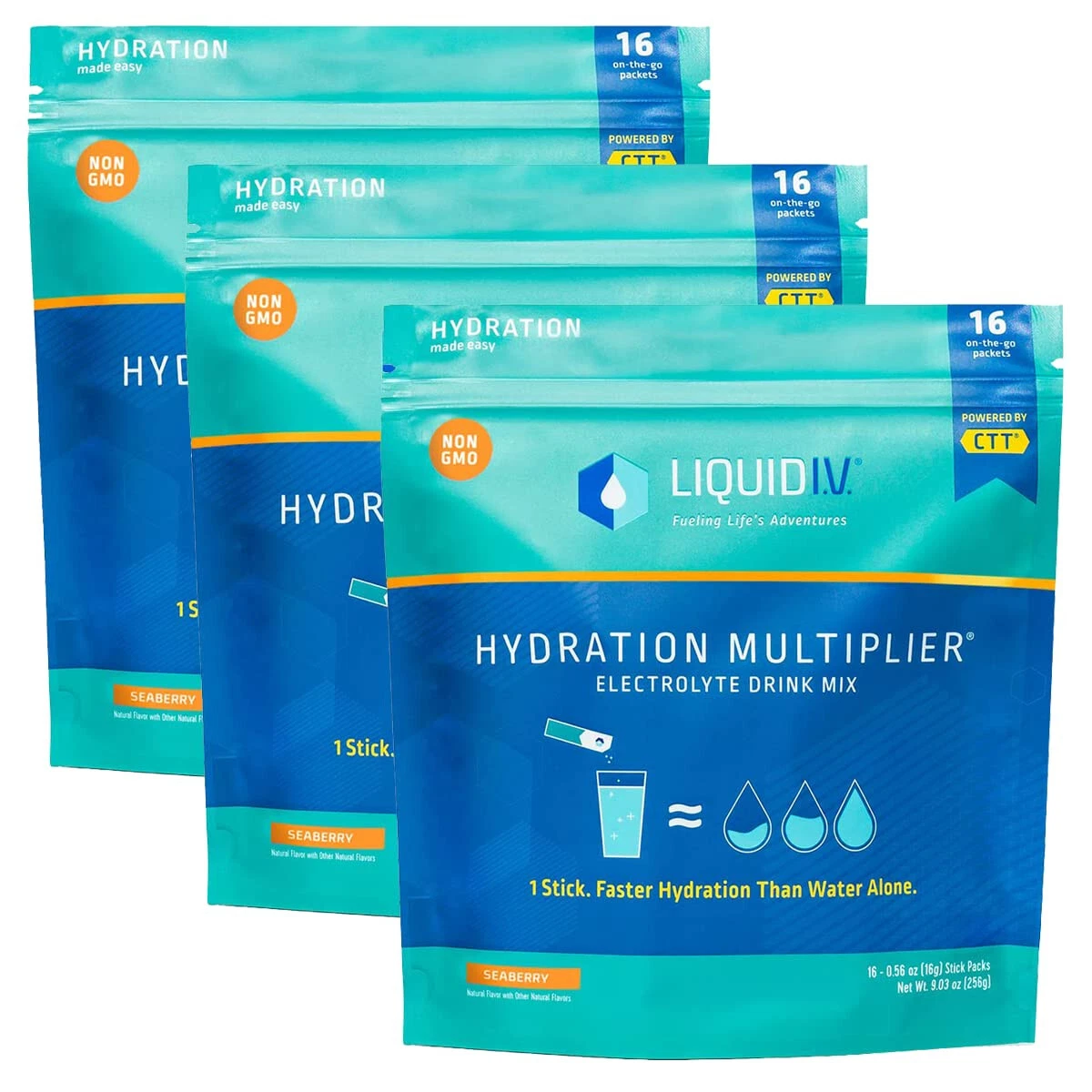 Liquid I.V. Hydration - Seaberry Multiplier Hydration Powder - 48 Packets *NEW*