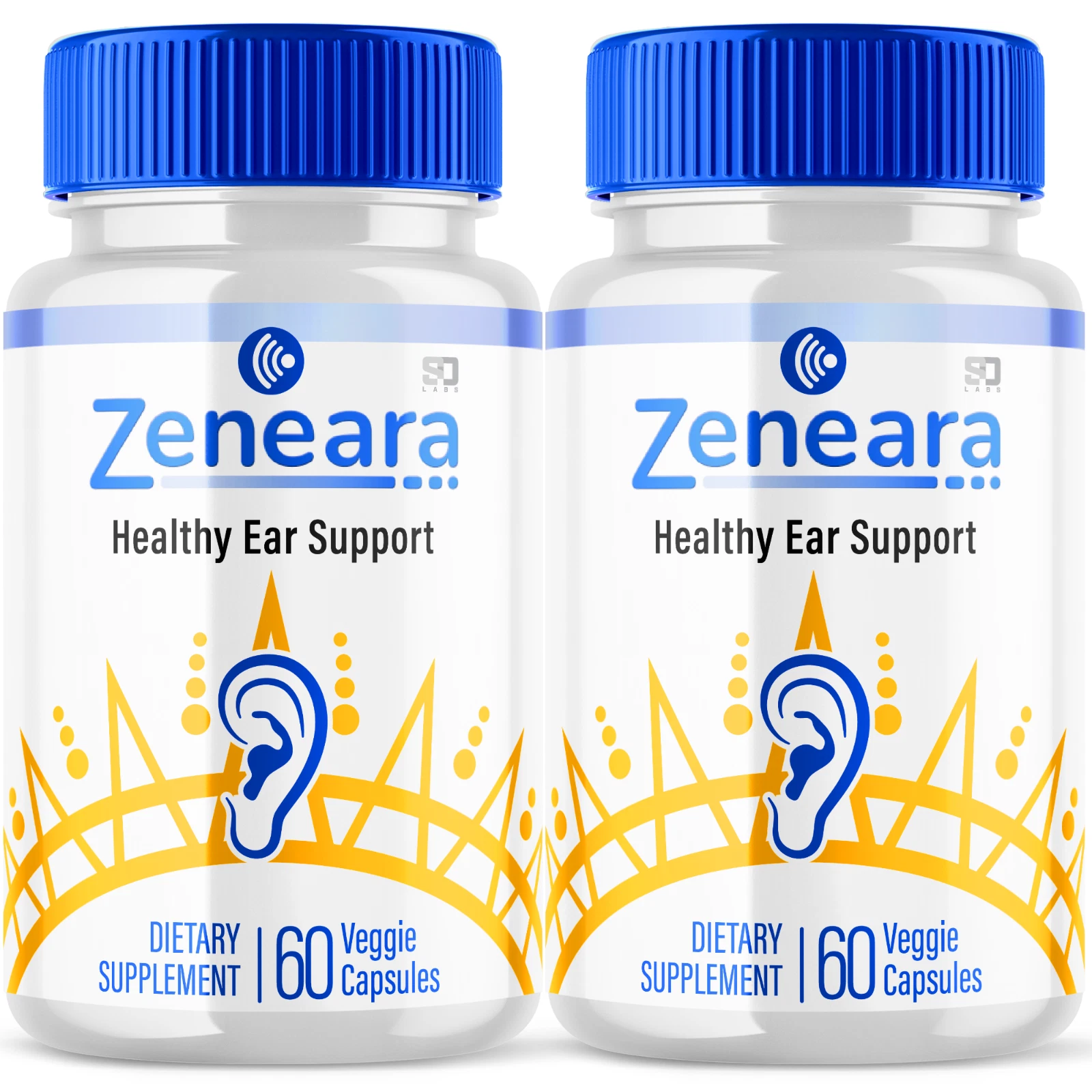 (Paquete de 2) Zeneara, Soporte de oído saludable para zumbido en los oídos y tinnitus (120 cápsulas)