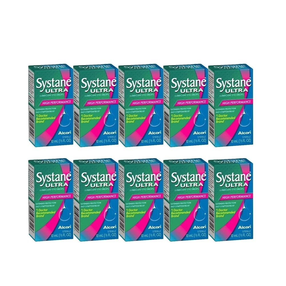 1-10x Alcon Systane Eye Drops Ultra Lubricant High Performance Relief ( 10 ml )