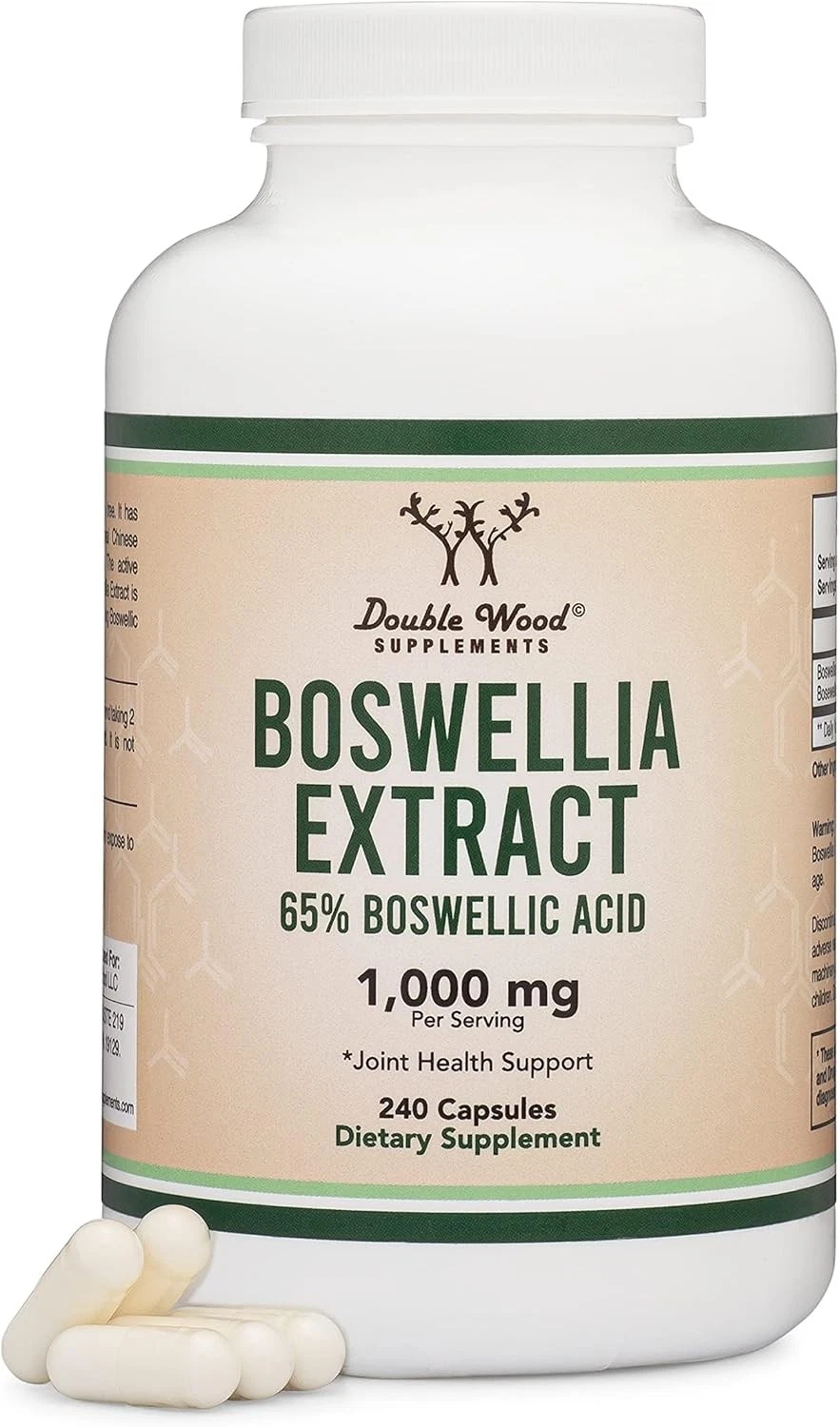 Boswellia Serrata - 240 Capsules (Max Strength 1,000mg of 65% Boswellic Acid...