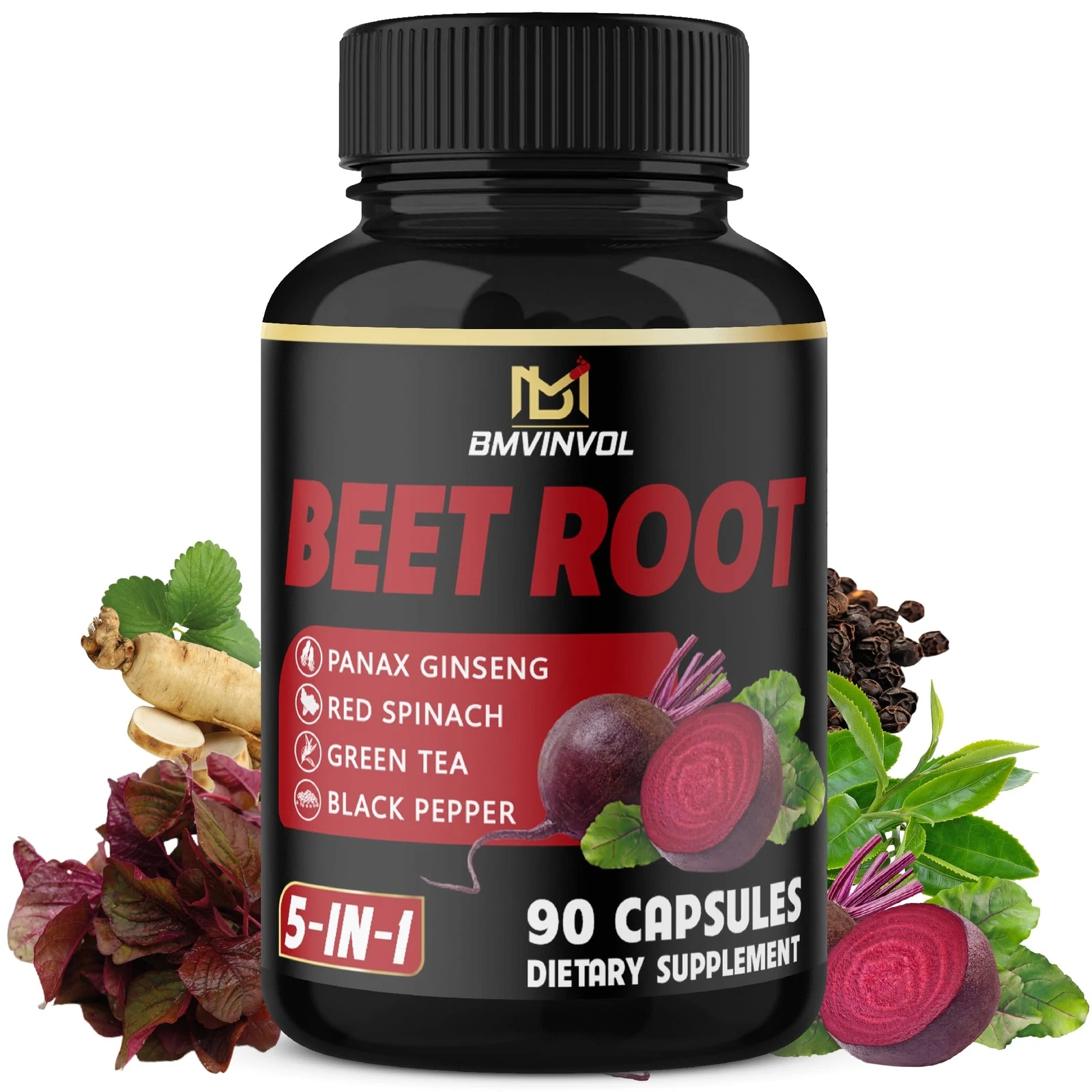 Beet Root Extract 8550Mg - Green Tea Red Spinach Ginseng 3 month supply