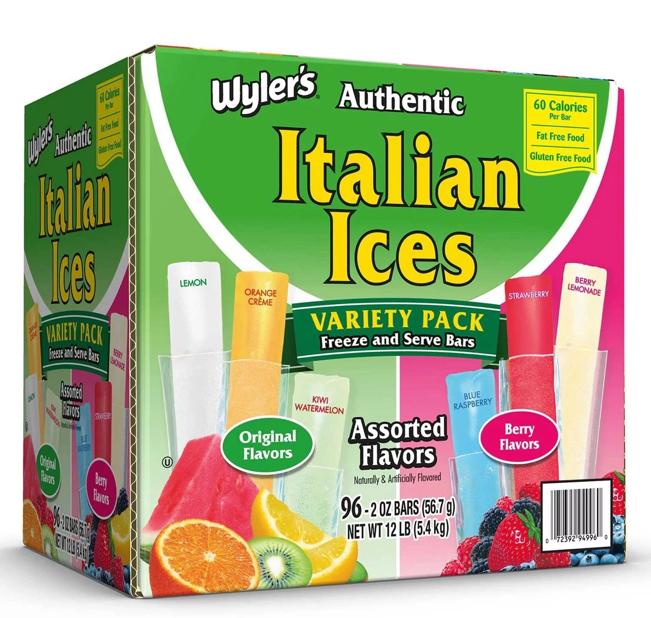 Wyler's Authentic Italian Ices, 2 oz., 96 pk.