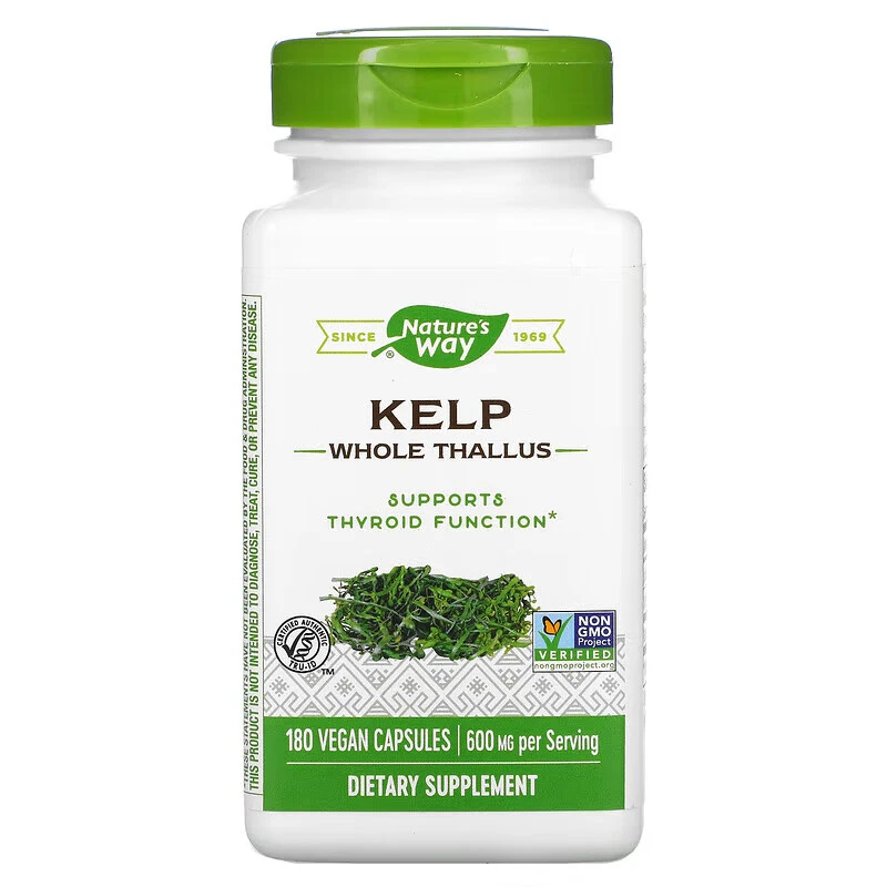 Nature's Way Whole Thallus Kelp - 180 Vegan Capsules