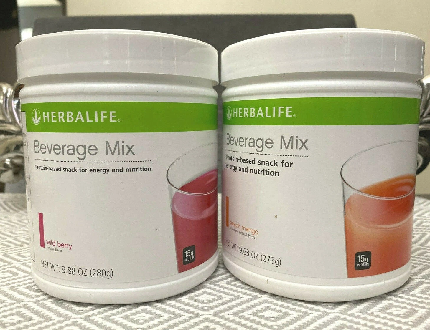 HERBALIFE BEVERAGE MIX PEACH MANGO WILD BERRY HEALTHY SNACK