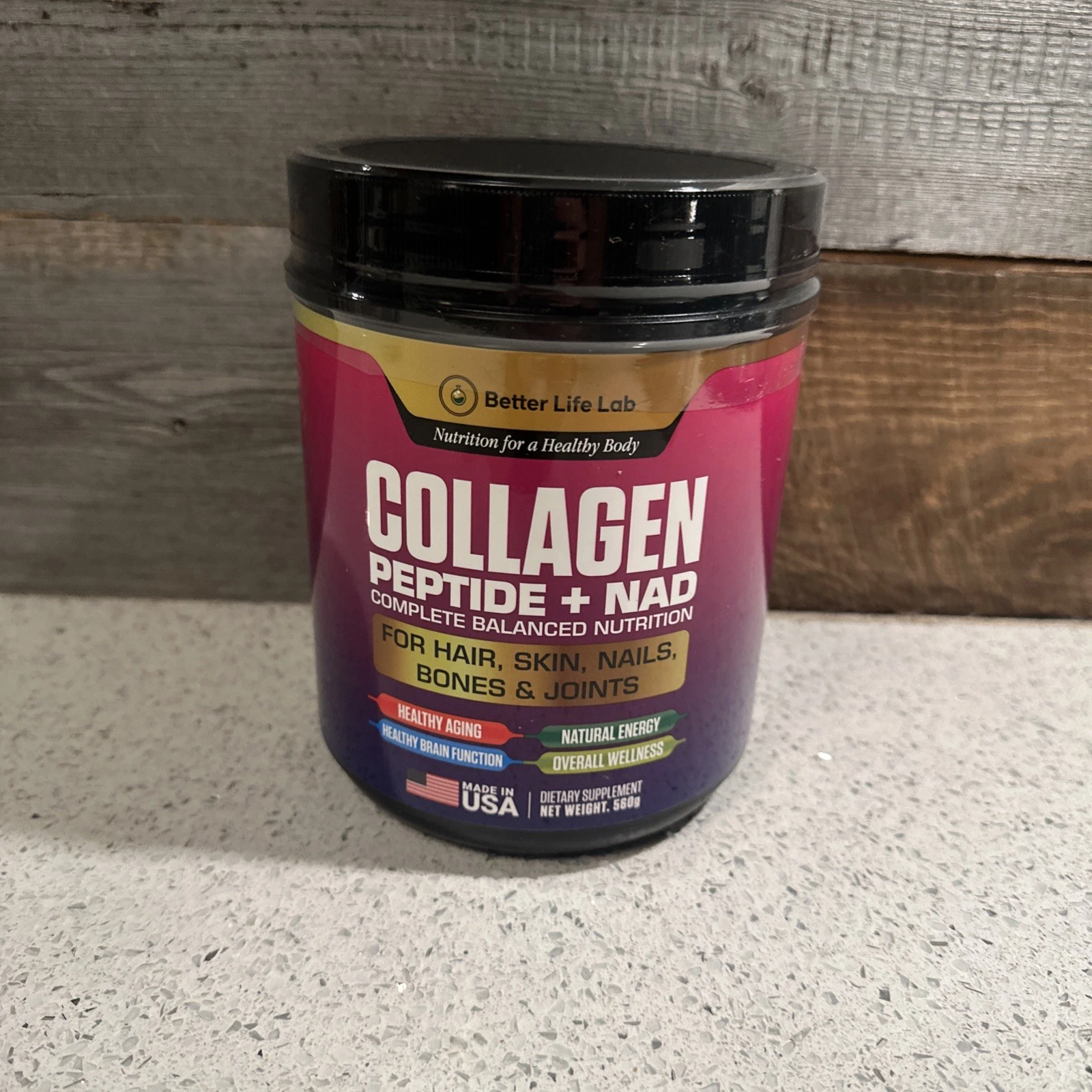 Better Life Collagen Peptide + NAD Powder - 28 Servings -06/28