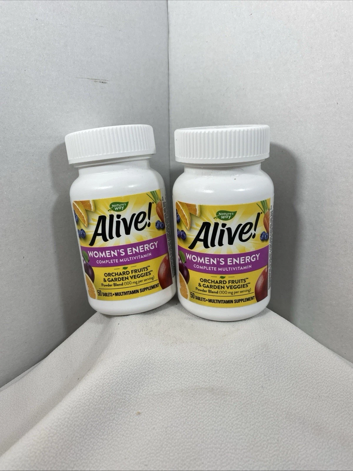 2 Nature's Way Alive! Women’s 50+ Gummy Multivitamin, Full B Vitamin Complex,