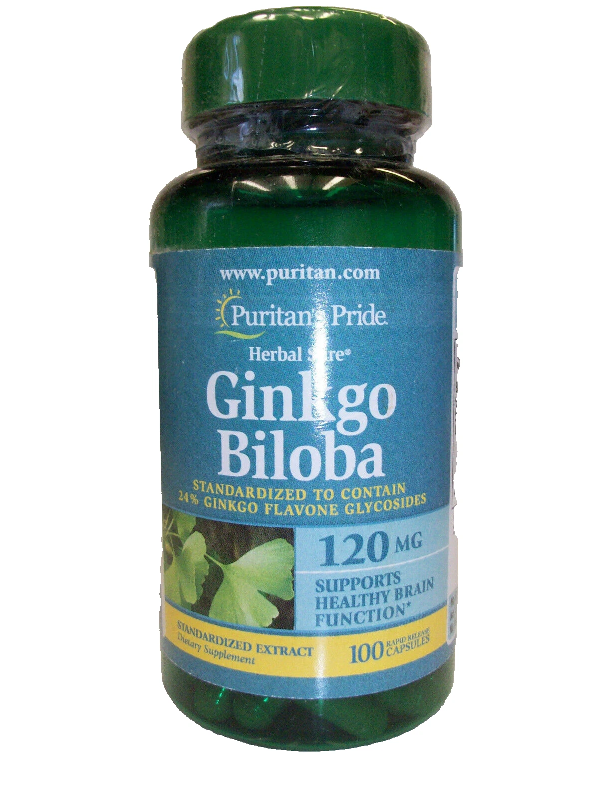 Ginkgo Biloba 120 mg 100 Capsules Supports Healthy Brain Function