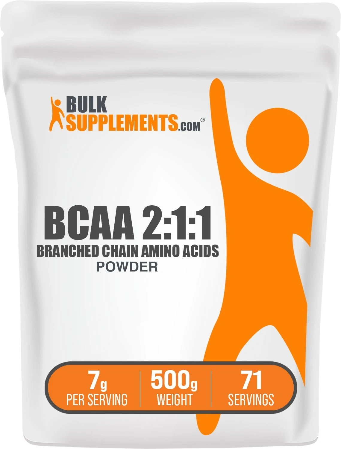 BulkSupplements BCAA 2:1:1 Powder - Branched Chain Amino Acids , 500g (1.1 lbs)