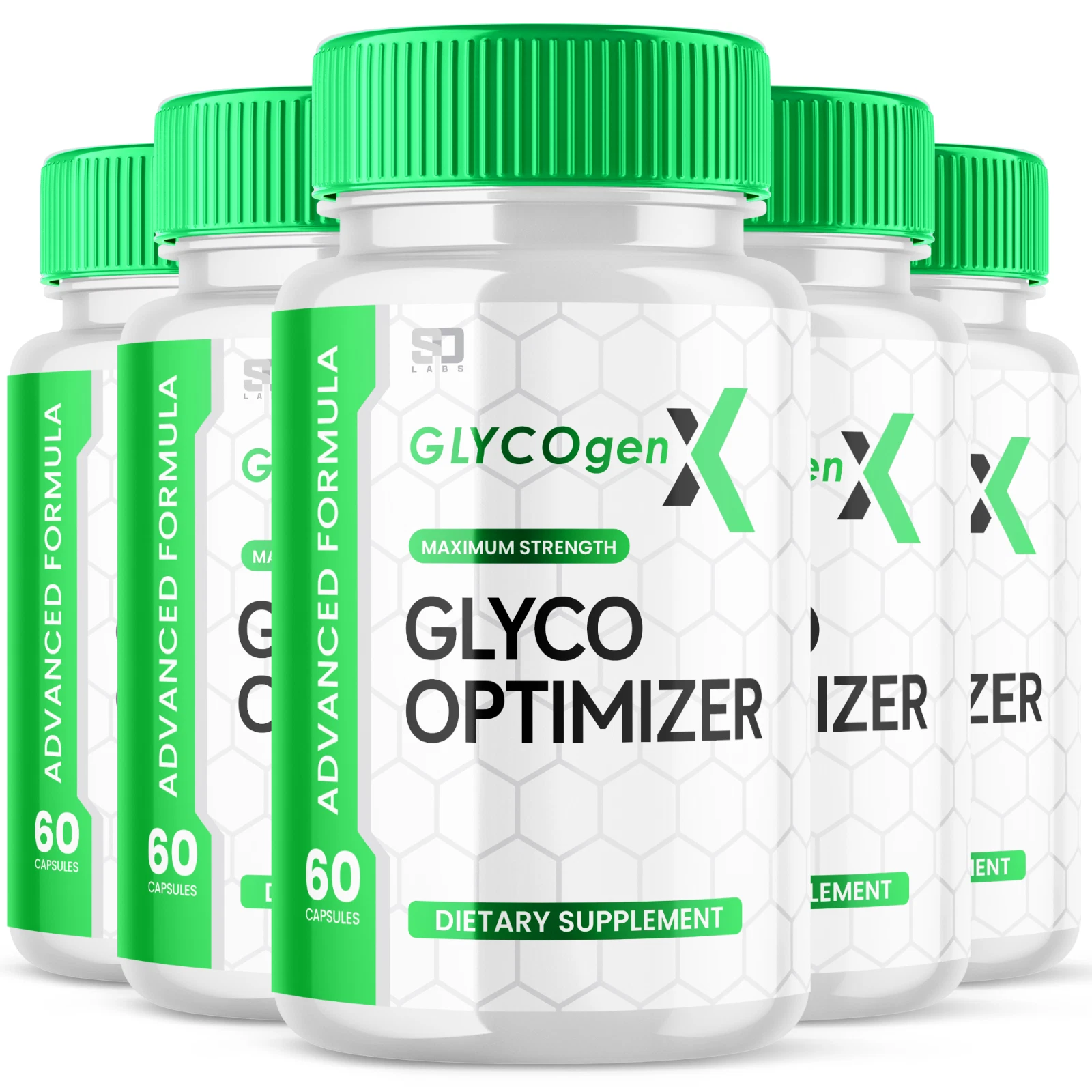 (5 Pack) Glycogen X Glyco Optimizer Capsules Advanced Formula (300 Capsules)
