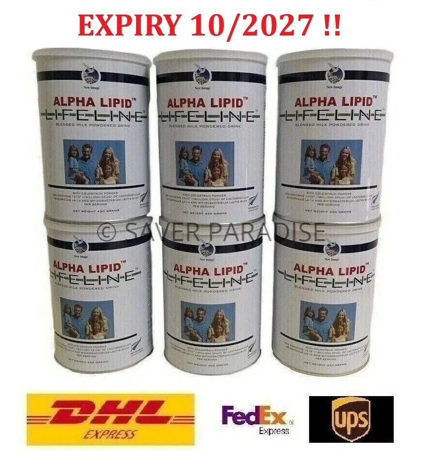 6 Cans Alpha Lipid Lifeline Colostrum Powder - LATEST STOCKS EXPIRY 10/2027 !!