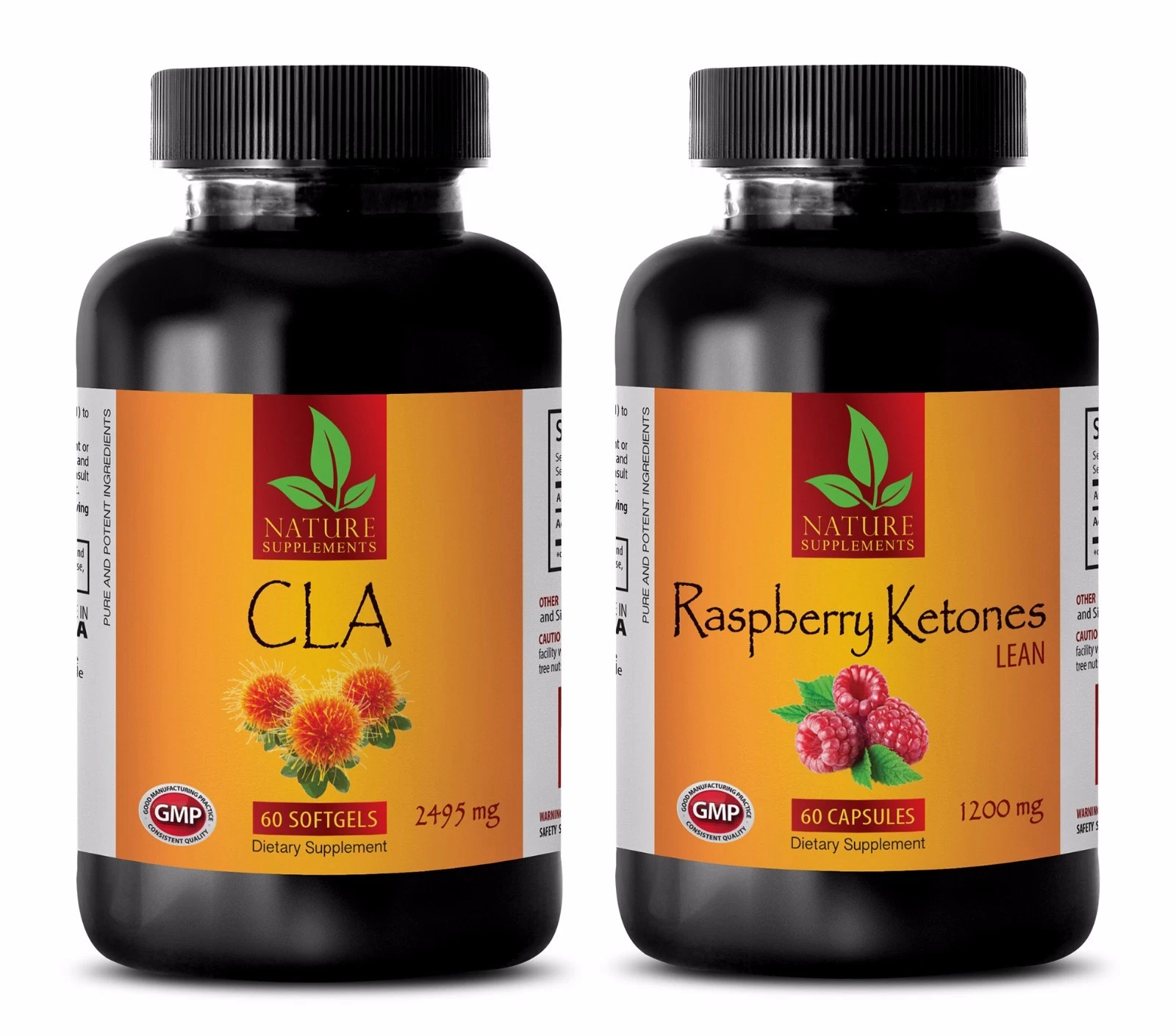 cla safflower oil - CLA - RASPBERRY KETONES - keto diet supplements -2 Bot COMBO