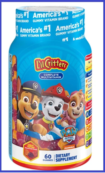 Daily Gummy Multivitamin for Kids, Vitamin C, D3 for Immune Support 60 Gummies