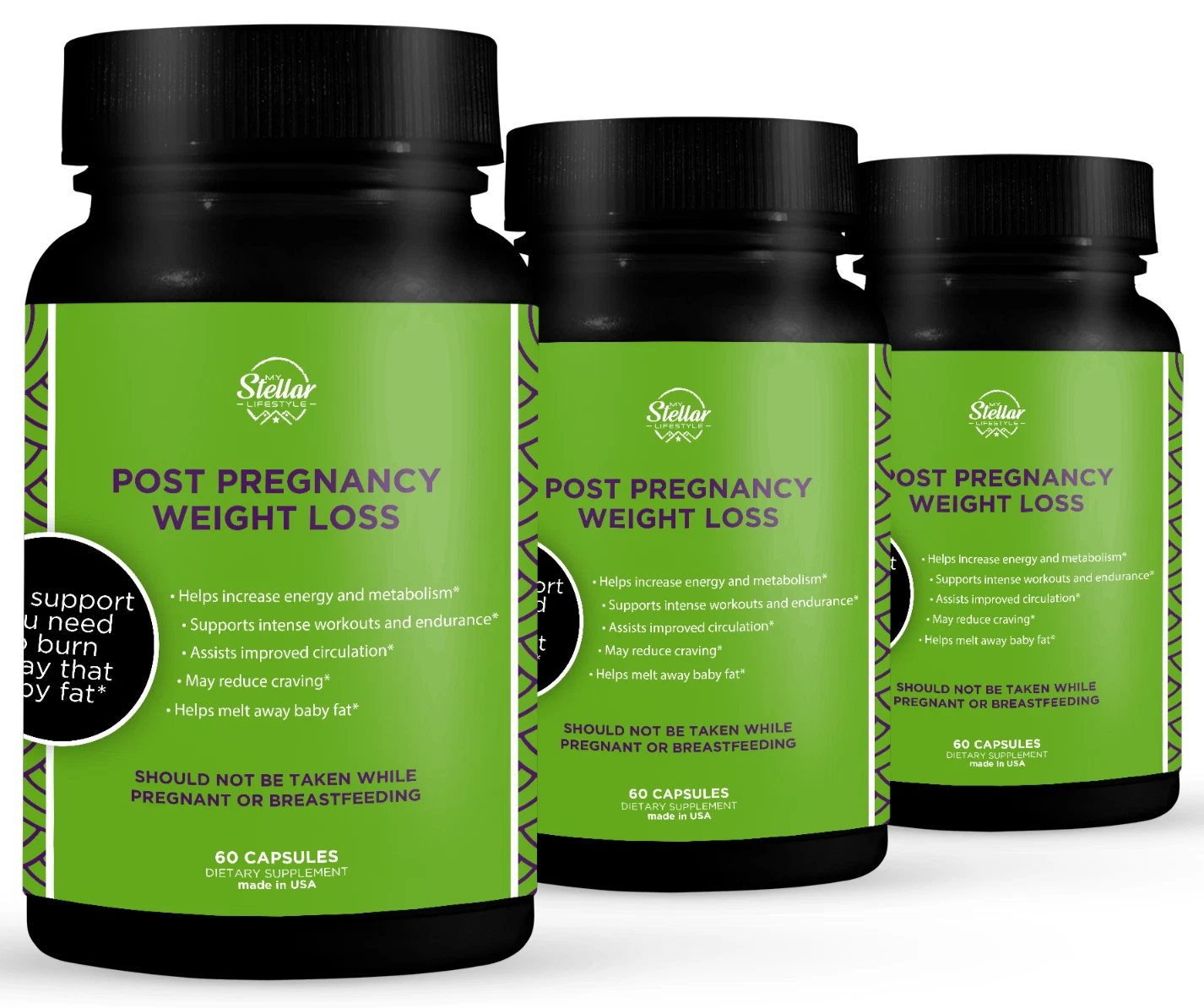 3 Pack Post Pregnancy Helper-60 Capsules x3