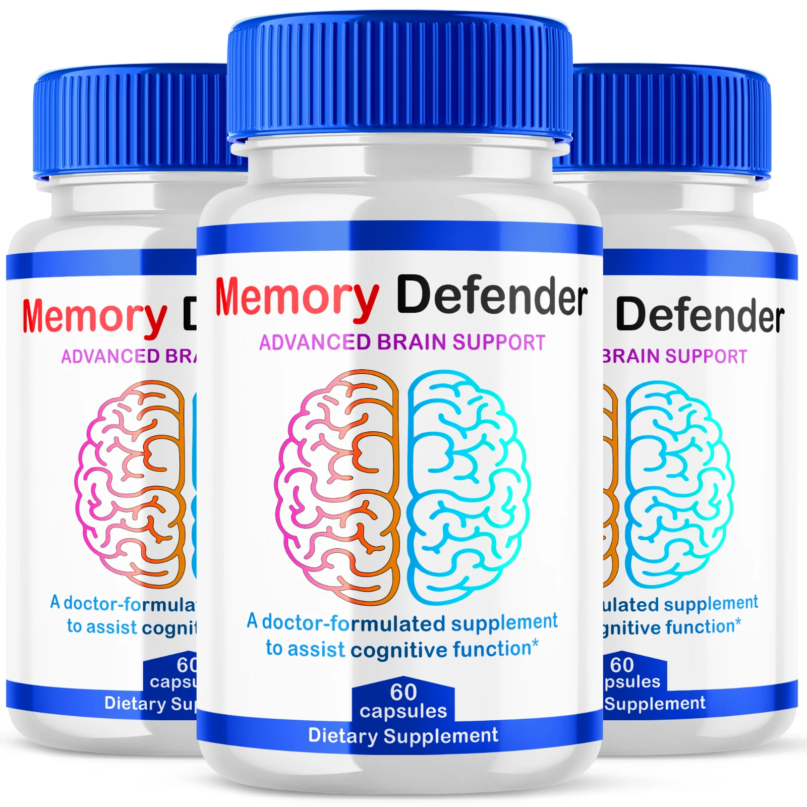 Memory Defender Advanced Memory & Focus Nootropic Brain Supplement 180 Capsules