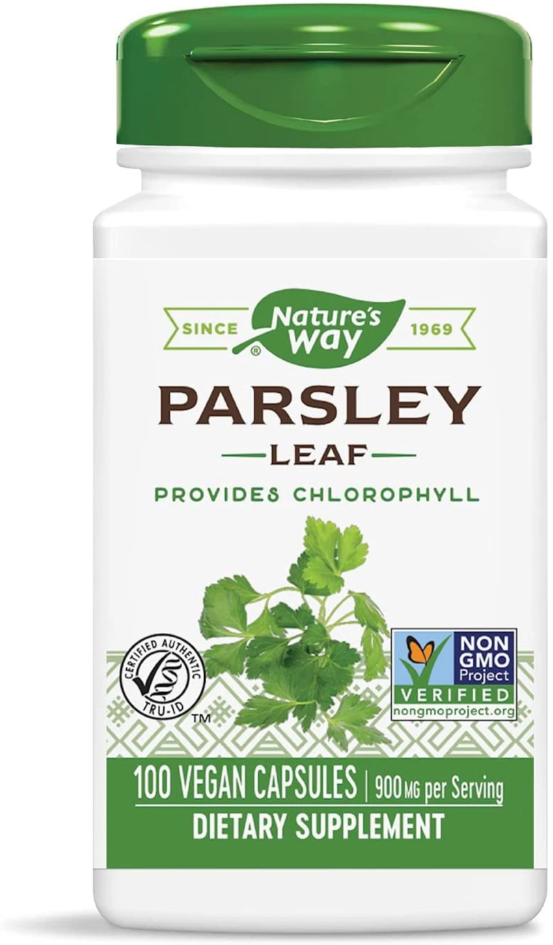 Nature's Way Parsley Leaf Provides Chlorophyll, Premium Herbal 100 Vegan Capsule