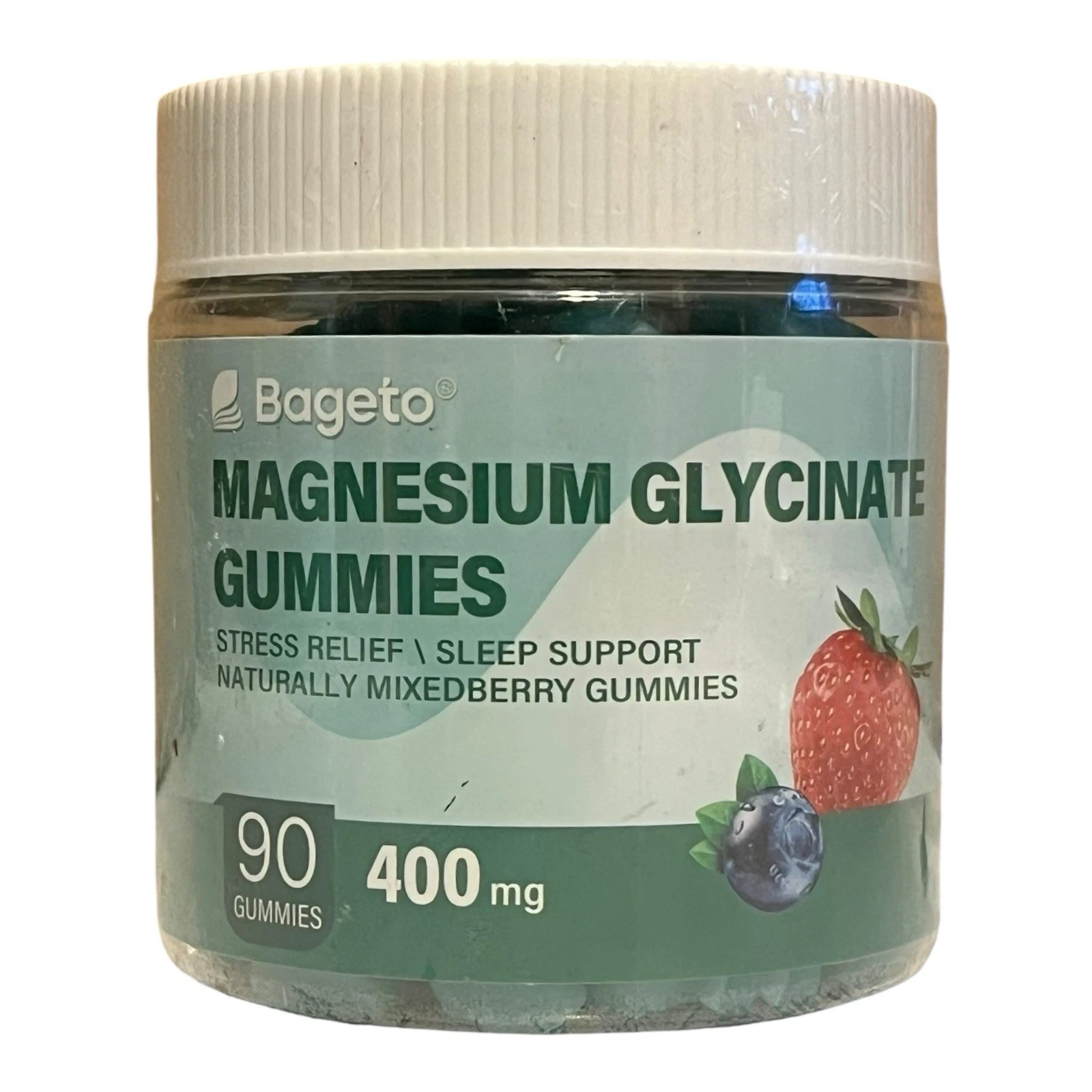 Bageto Magnesium Glycinate Gummies - 400mg - Berry flavor - 90 ct - 03/2026