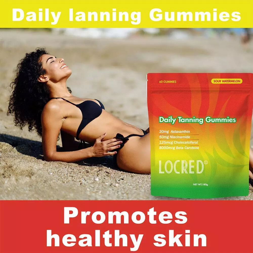 Daily Tanning Gummies, Astaxanthin & Beta Carotene for Skin Health, 60 Gummies