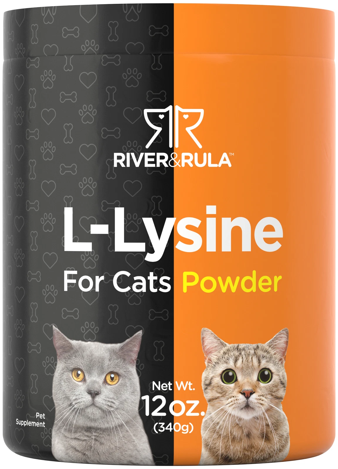 L-Lysine Powder For Cats 500mg | 12 oz | Vegetarian Supplement | by River & Rula