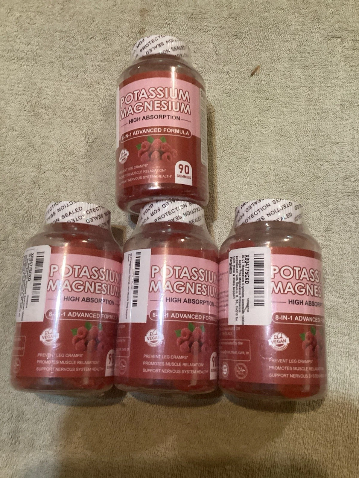 Lot Of 4 Potassium Magnesium High Absorption 8 -1 Advanced Formula 90 Each 4/26