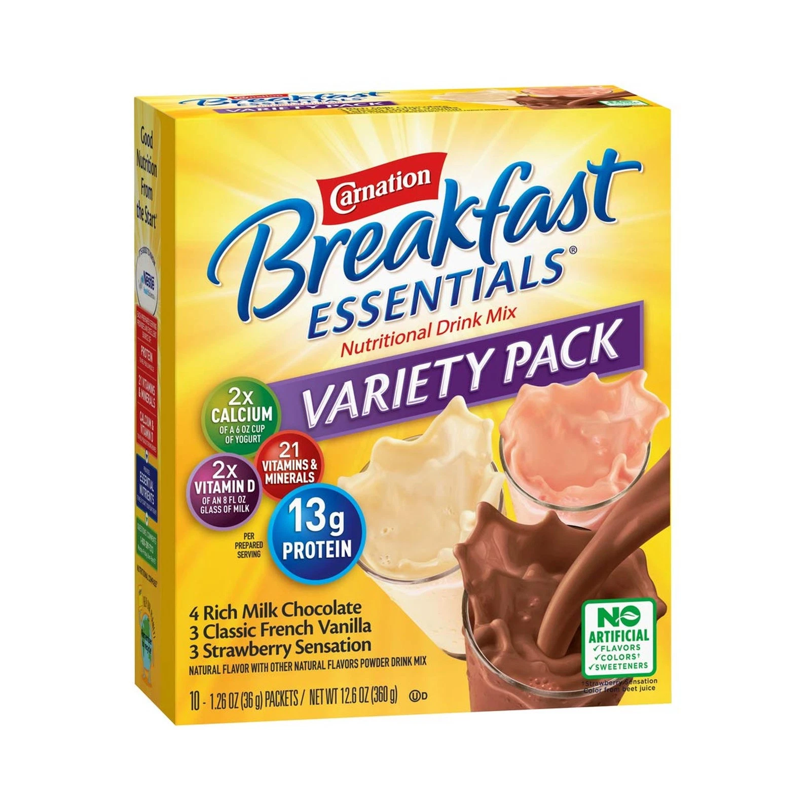 Nestle Carnation Breakfast Essentials Complete Nutritional Drink Rich Milk