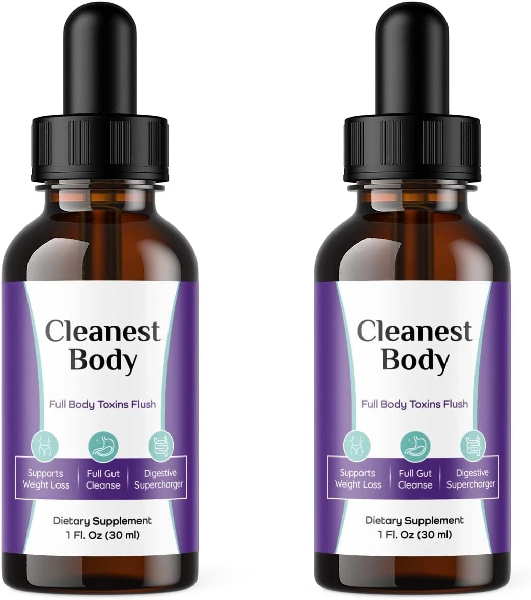 2 Pack - Cleanest Body Drops, Full Body Flush Management, Cleanse, and Digestion