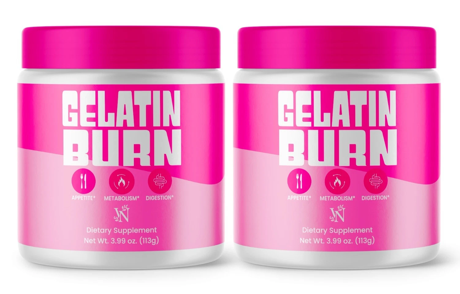 Gelatin Burn for Weight Loss Powder - GelatinBurn Trick to Help Appetite 2 Pack