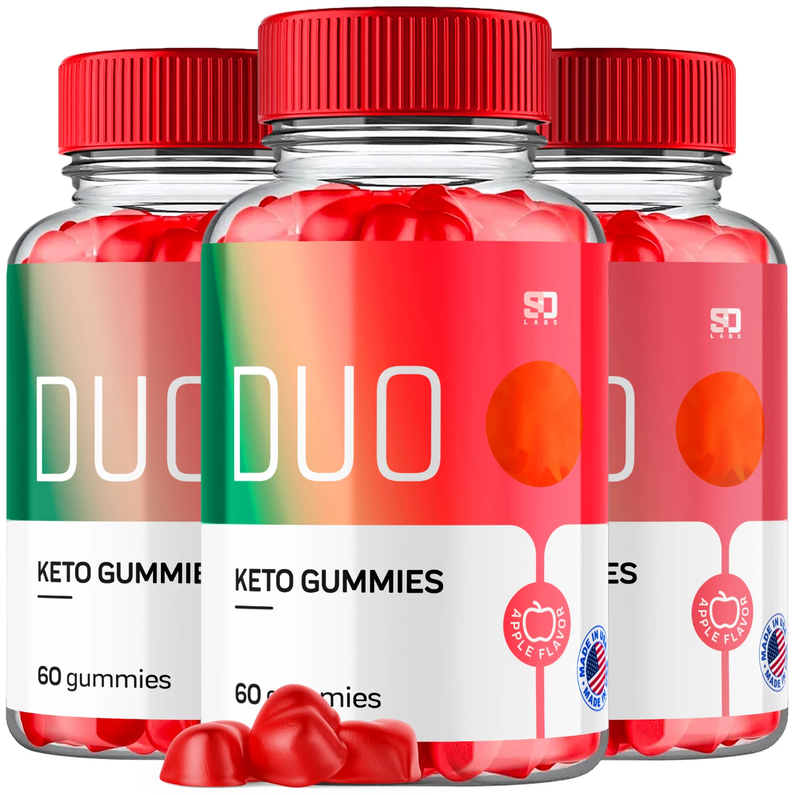 (3 Pack) Duo Keto Gummies, Duo Advanced ACV Weight Loss Gummies (180 Gummies)