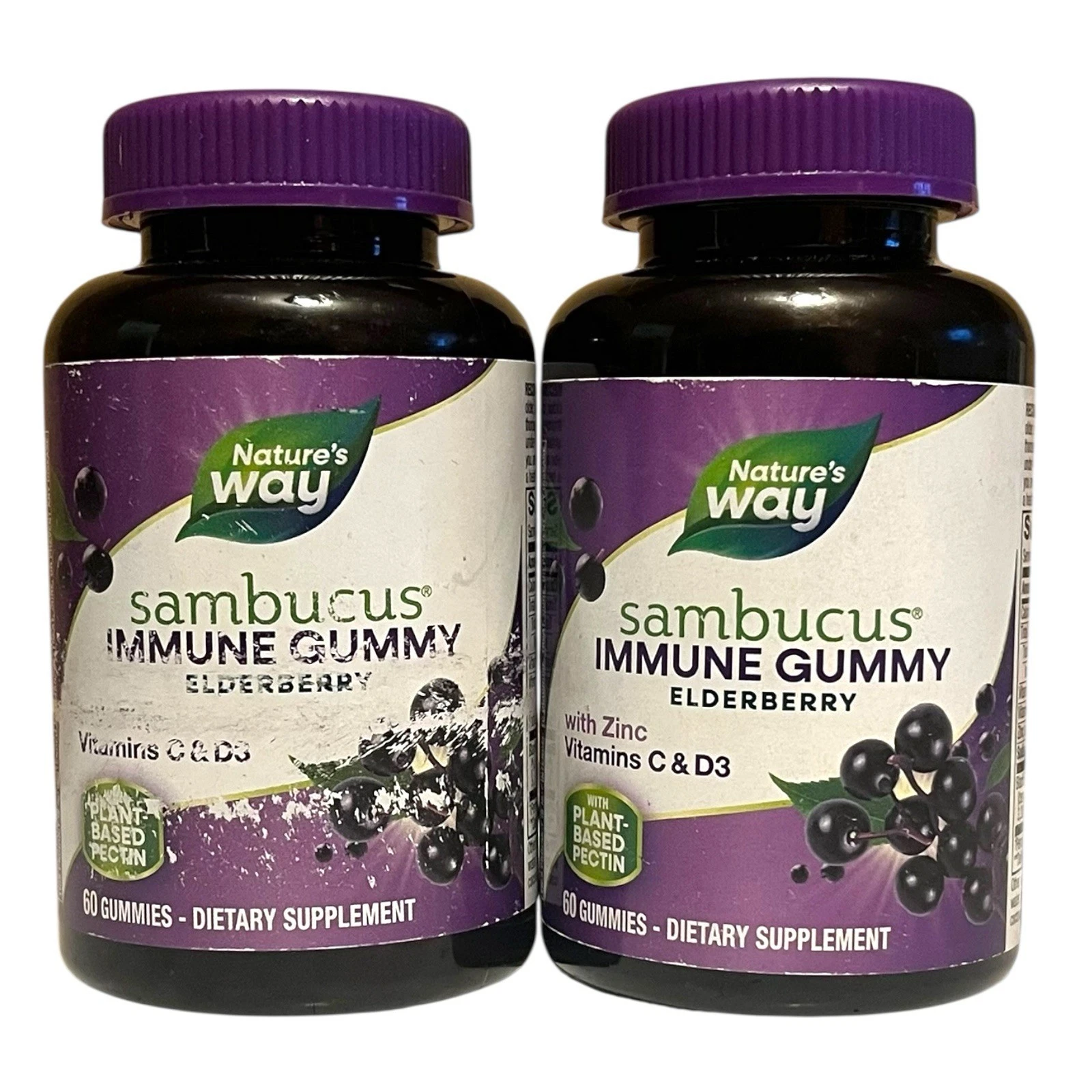 2 X Nature’S Way Sambucus Elderberry Immune Gummies 120 Total Daily Support