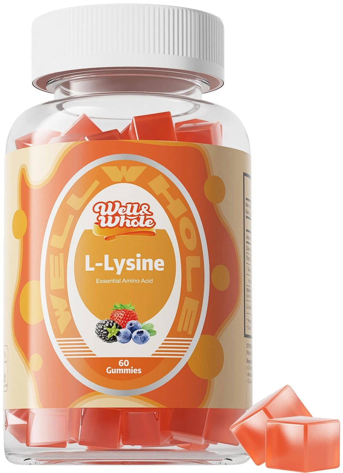 L-Lysine Gummies 1000mg - L-Lysine Supplements for Kids and Adults - Lip and Col