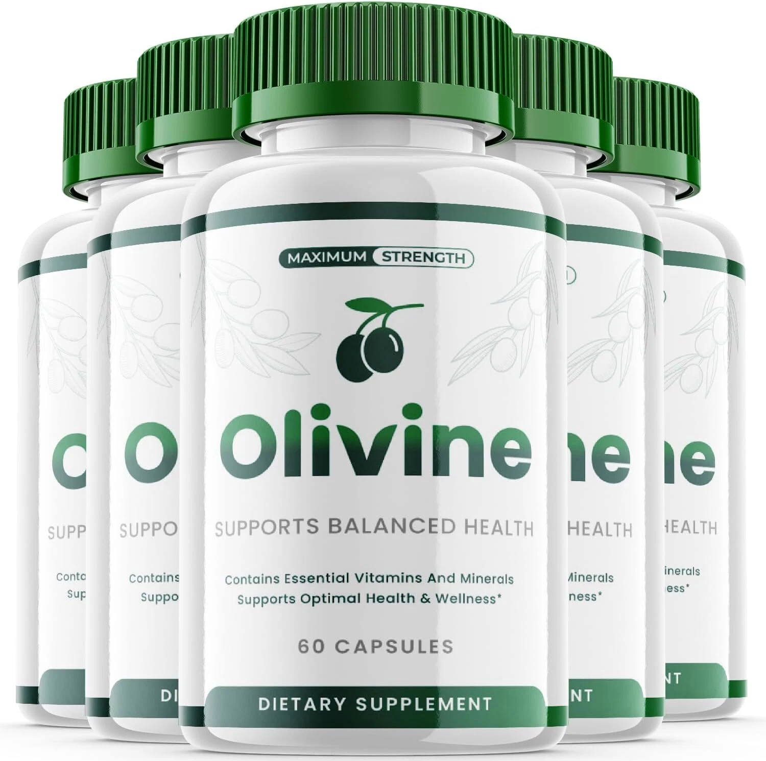 (5 Pack) Olivine Health and Wellness Capsules for Weight Loss (300 Capsules)