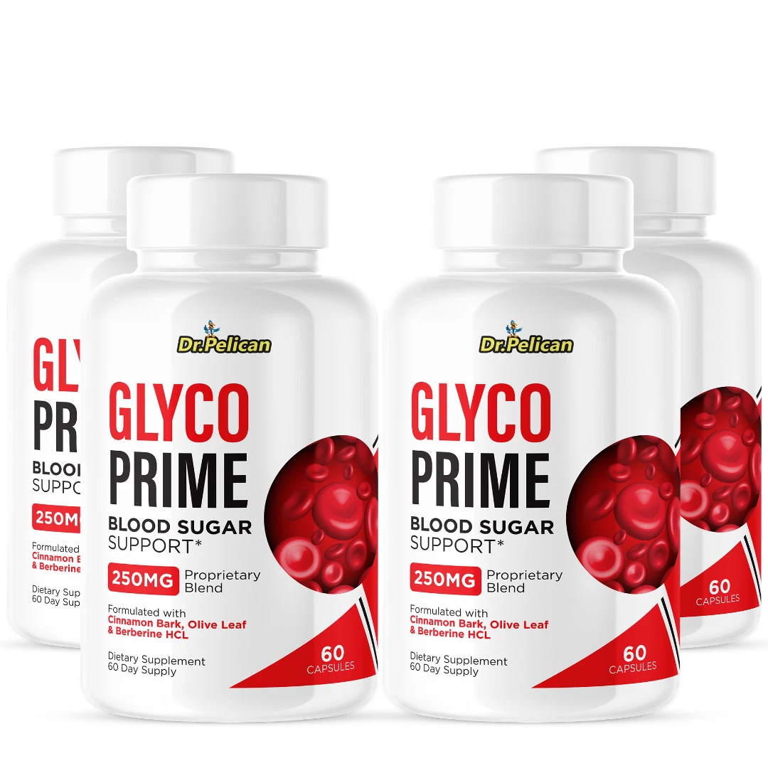 Glyco Prime- Blood Sugar Support- 4 Bottles- 240 Capsules
