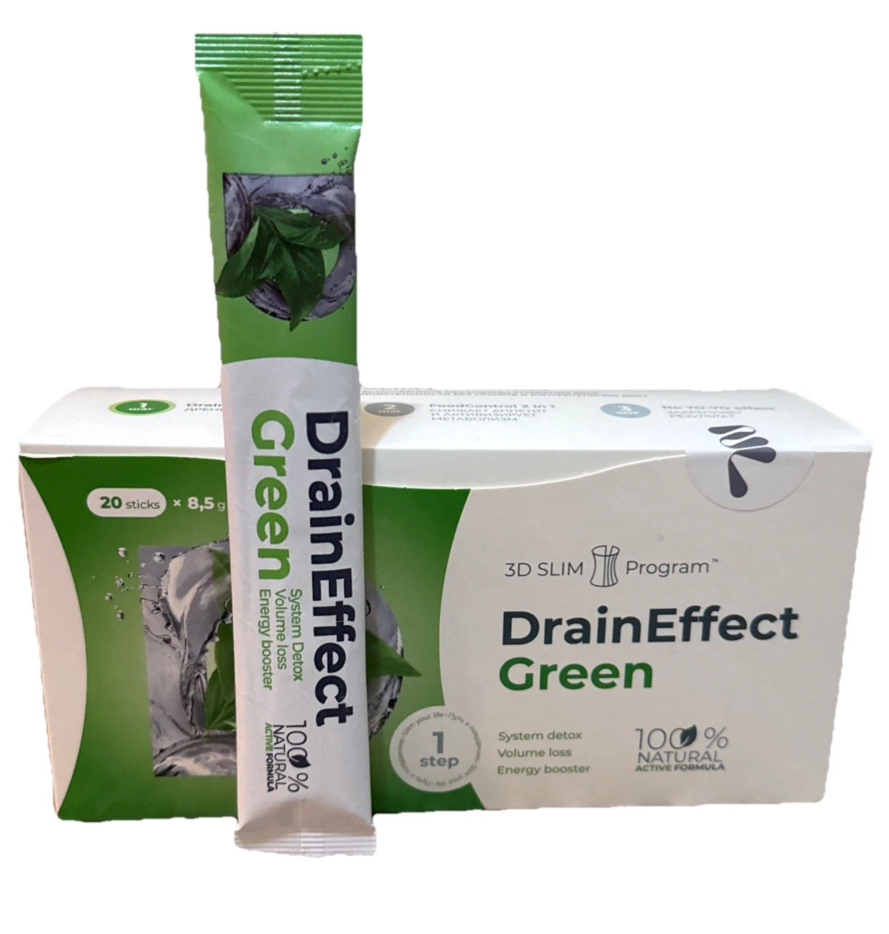 DRAIN EFFECT GREEN, 20 Sticks *8.5g Each. Detox, expiration date 2027