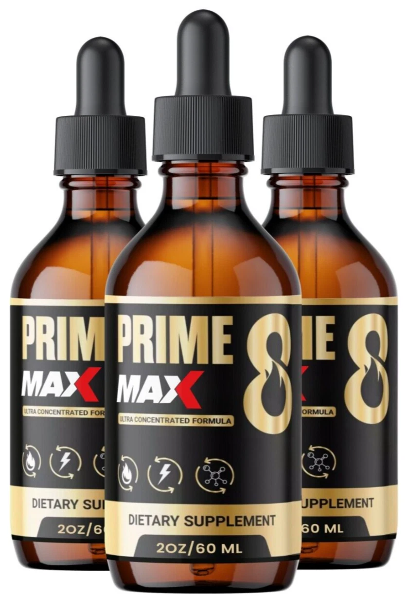 Prime 8 MAX Drops for Men ED Prime8 Drops for men Enhancement ( 3 Pack )