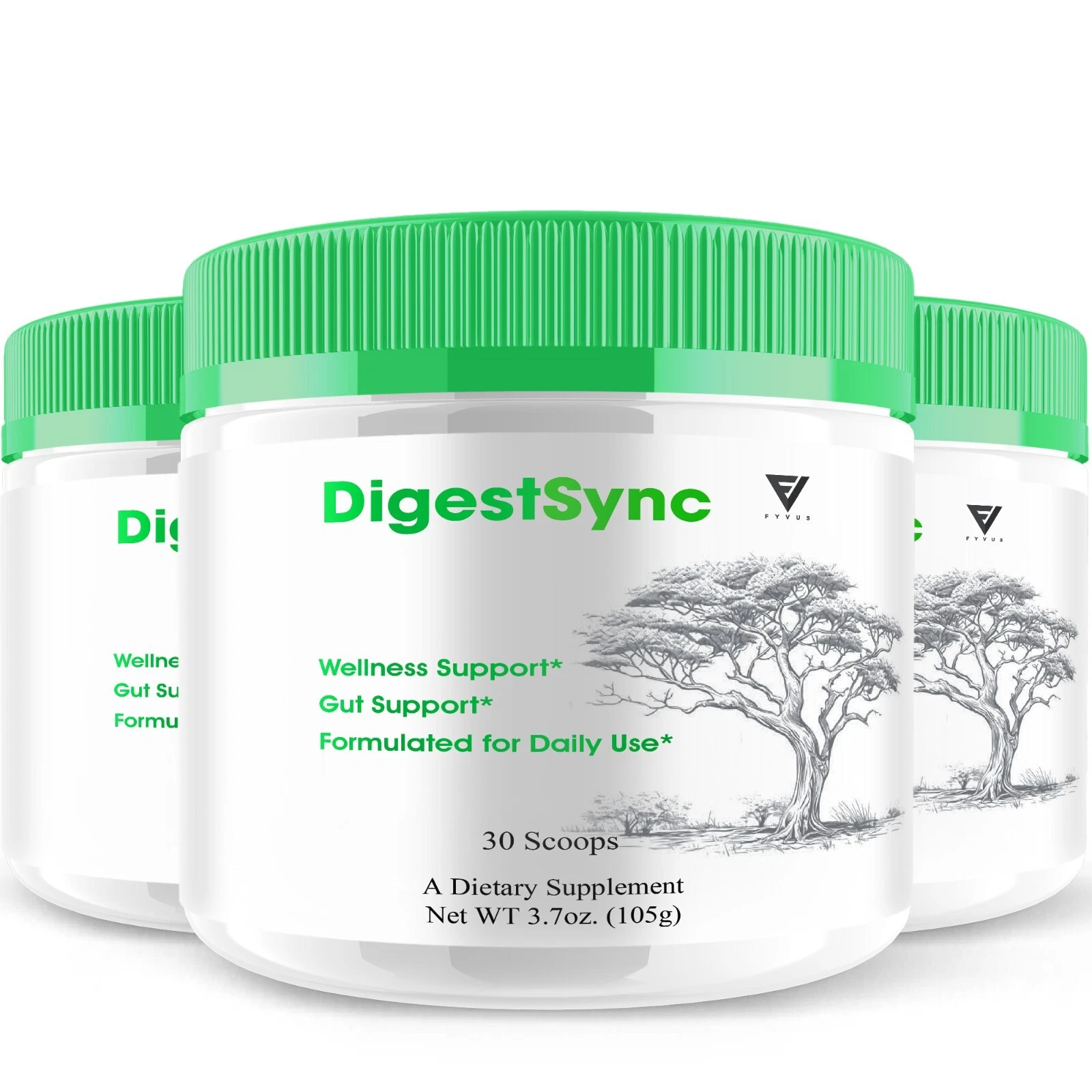 (3 Pack) DigestSync Health Powder, Digest Sync Advanced Cleanse (11.1oz / 315g)