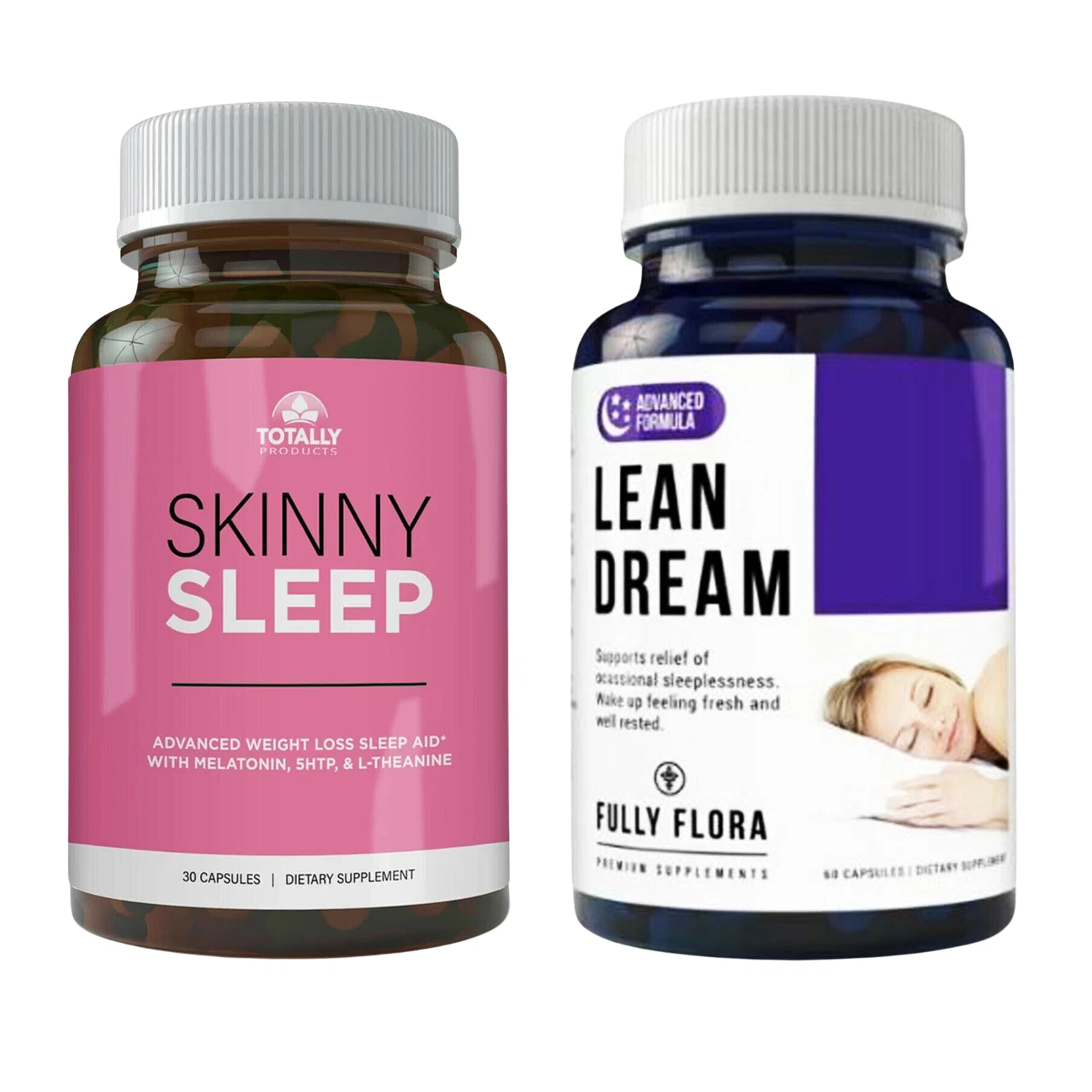 Skinny Sleep Aid Fat Burn Weight Loss Supplement & Stress Relief Sleeping Pills