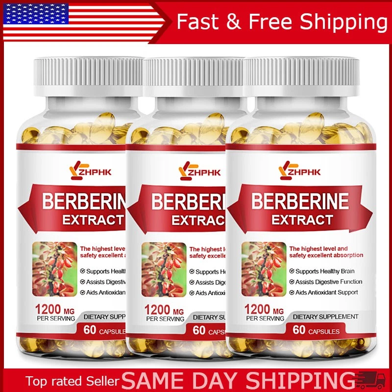 Berberine 1200mg Glyco Guard Blood Sugar & Glycogen Supplement (3 x 60 Capsules)