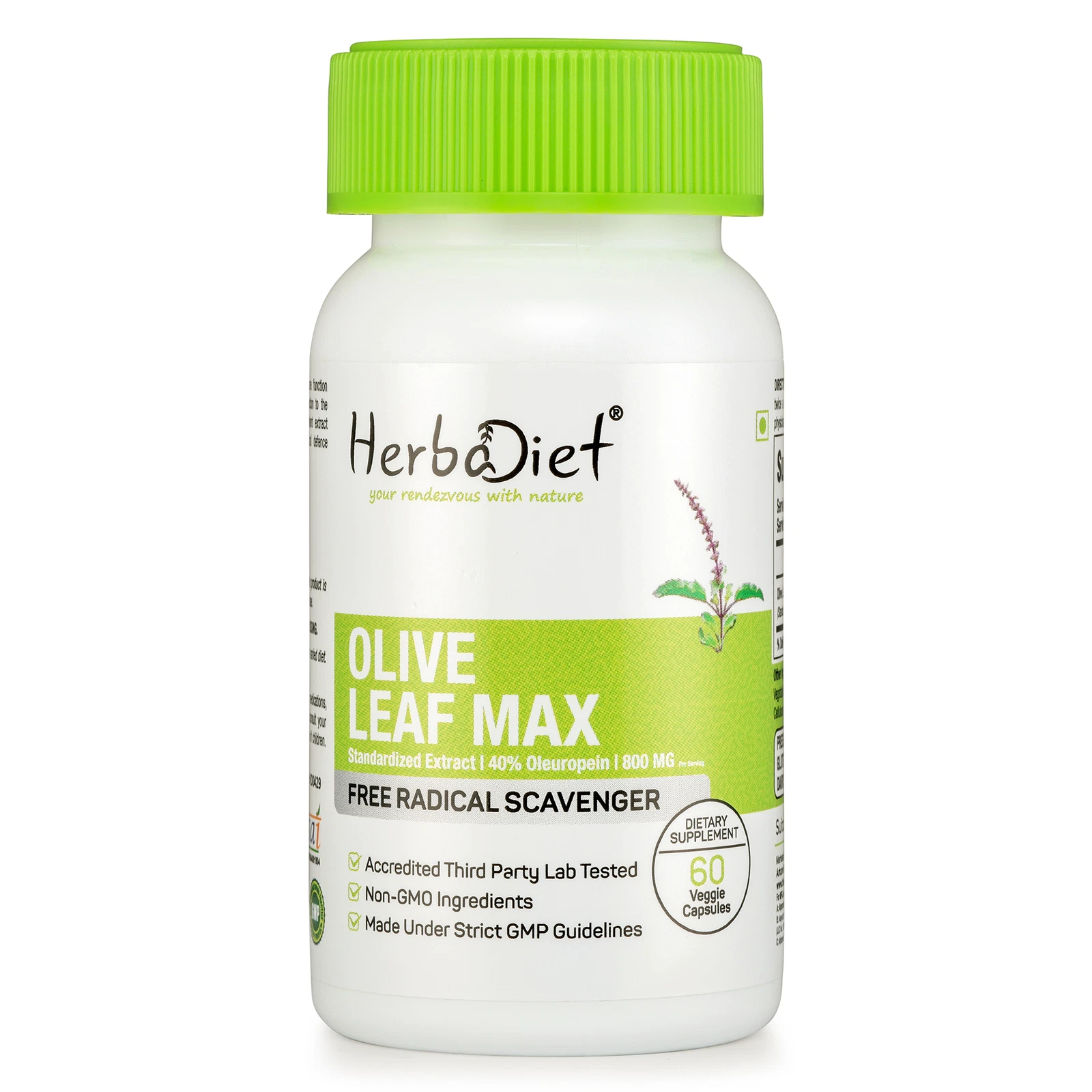 Olive Leaf Extract Capsules 800mg STRONGEST 40% Oleuropein Immune System Booster