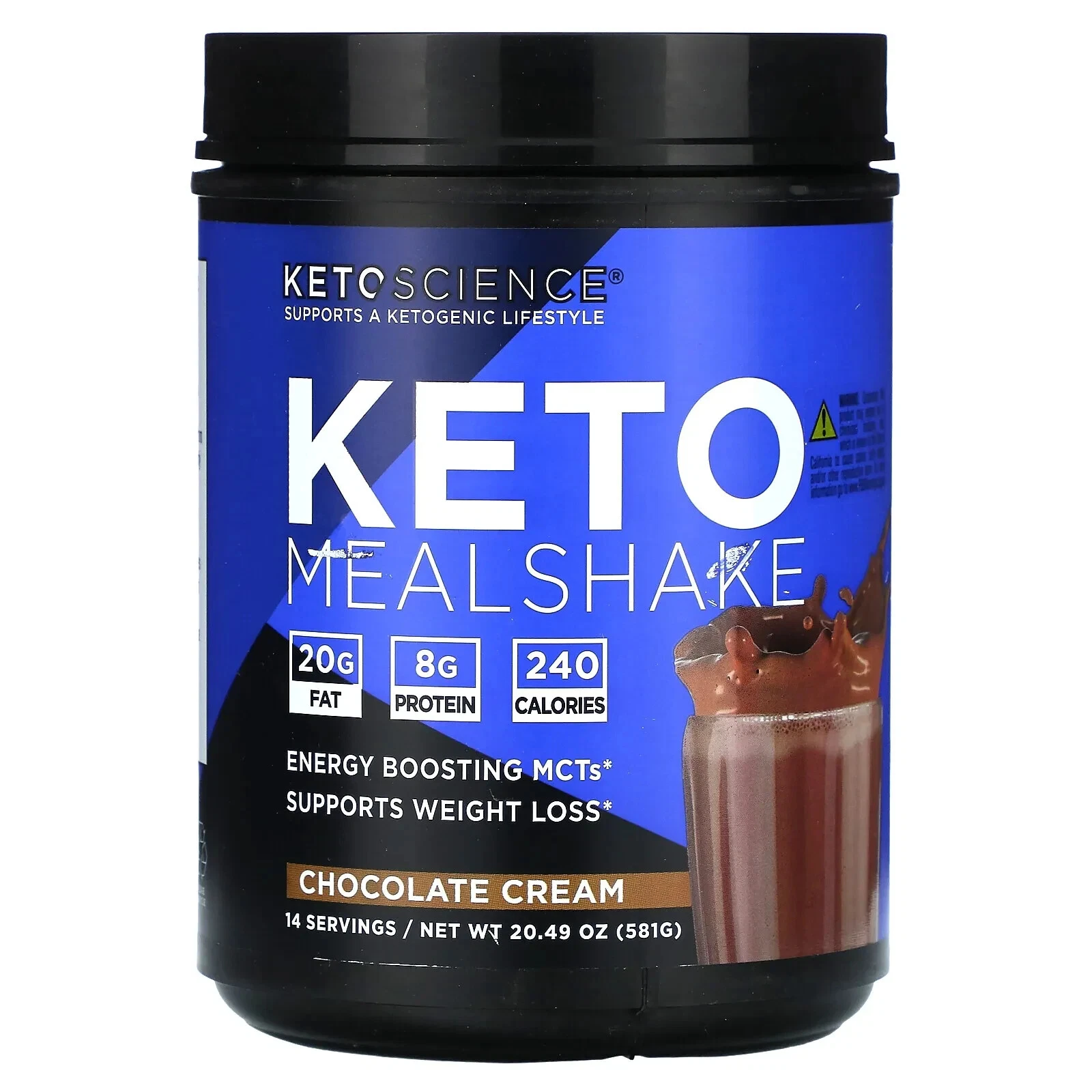 Keto MealsShake Chocolate Cream 20.49 oz (581 g) Meals Shake Keto Science