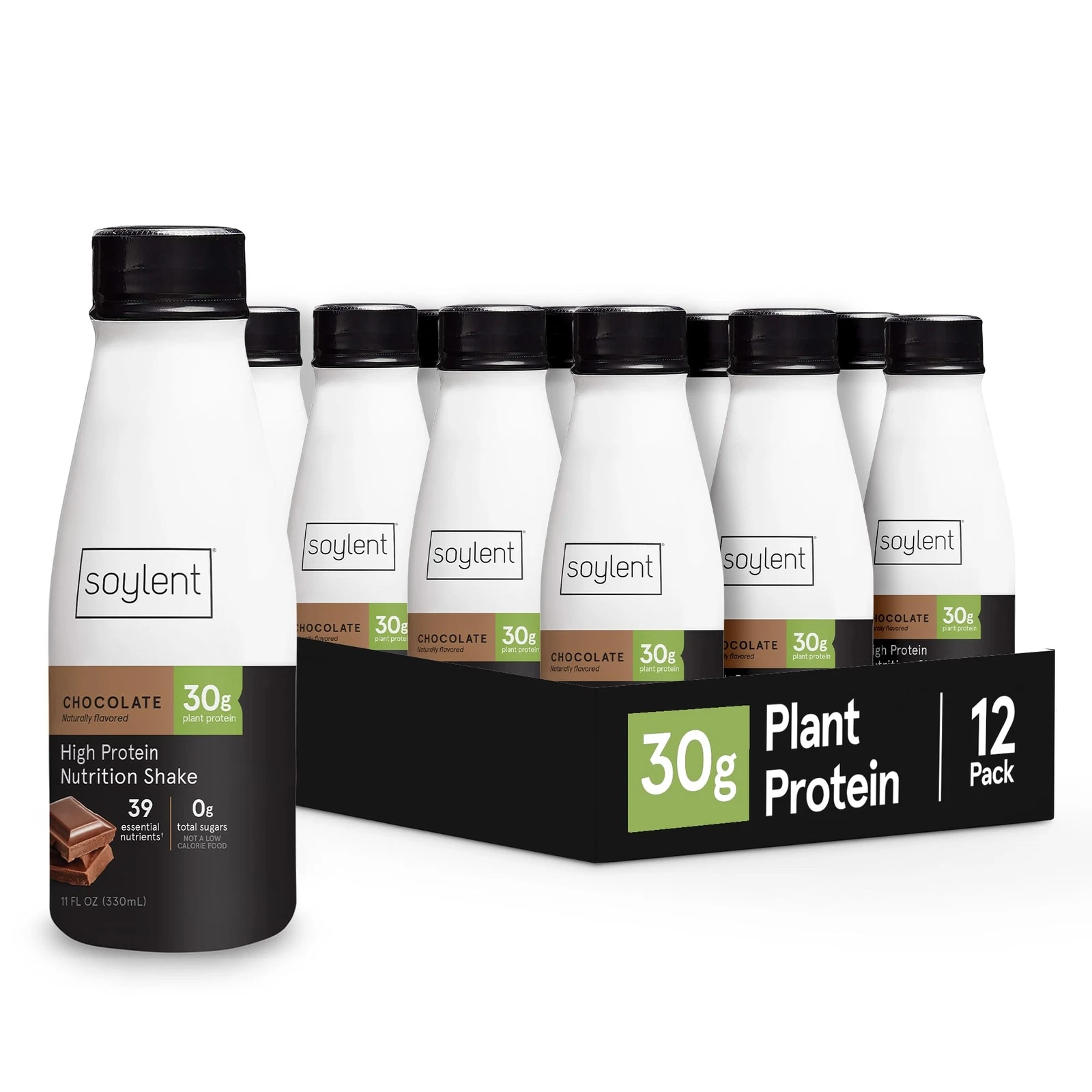Soylent Plant Protein Meal Replacement Shake 12 Pack 30g Protein Vegan