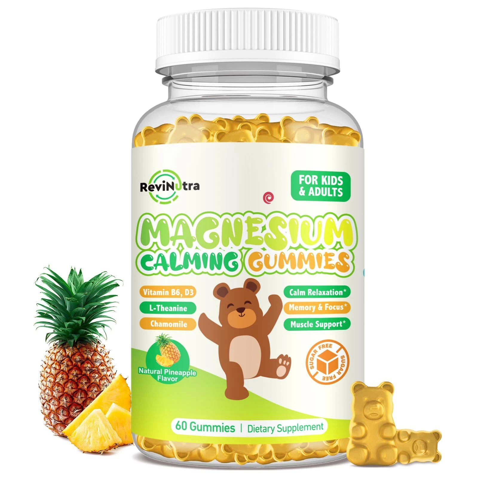 Magnesium Gummies for Kids - Magnesium Glycinate L-Threonate Supplement with ...