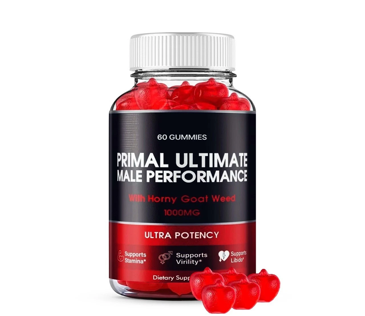 Primal Ultimate Male Performance Gummies, Enhancement Gummy for Men 60 Gummies