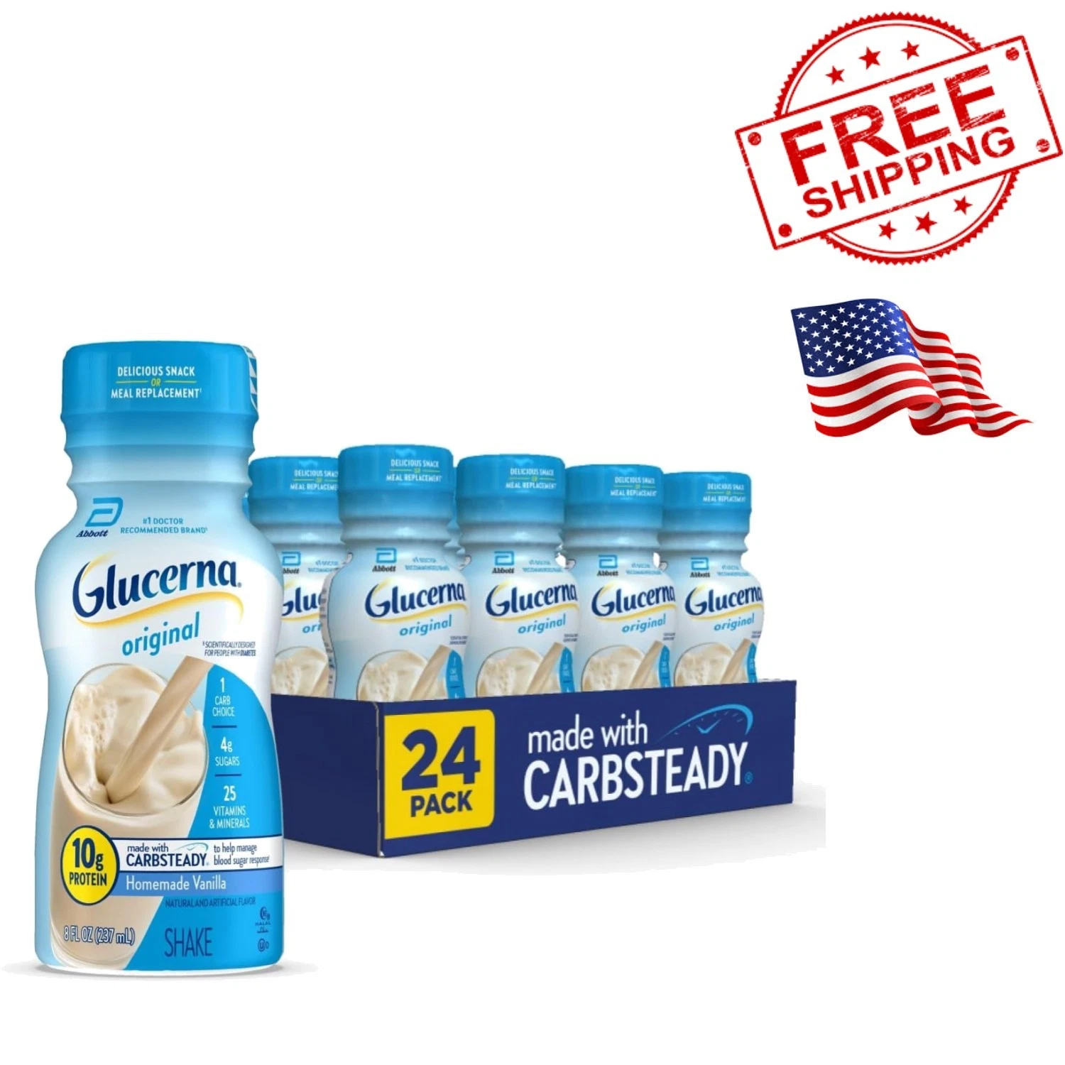 Nutritional Shake, Diabetic Drink to Support Blood Sugar Management, 10g Prot...