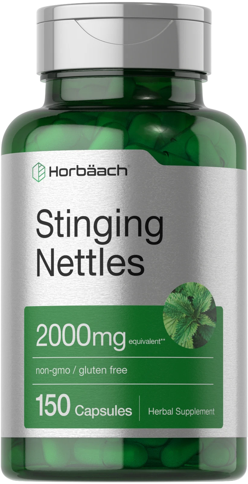 Stinging Nettle Capsules 2000mg | 150 Count | Herbal Extract | by Horbaach