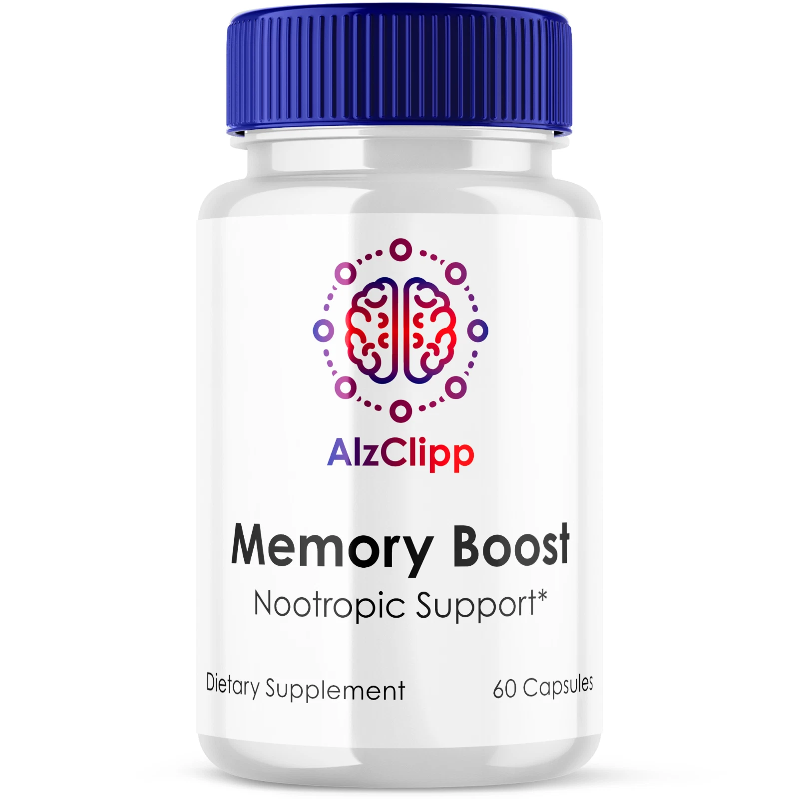 AlzClipp Memory Boost Advanced Nootropic Formula Brain Health Support 60 Pills