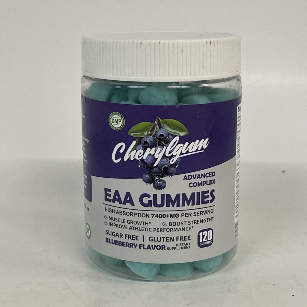 Cherylgum EAA Gummies Blueberry 120 Ct - 11/26