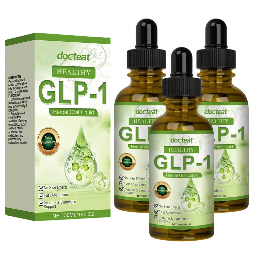 GLP-1 Herbal Weight Loss Fat Burner Drops Diet Supplement Slimming Drops 1-3PCS