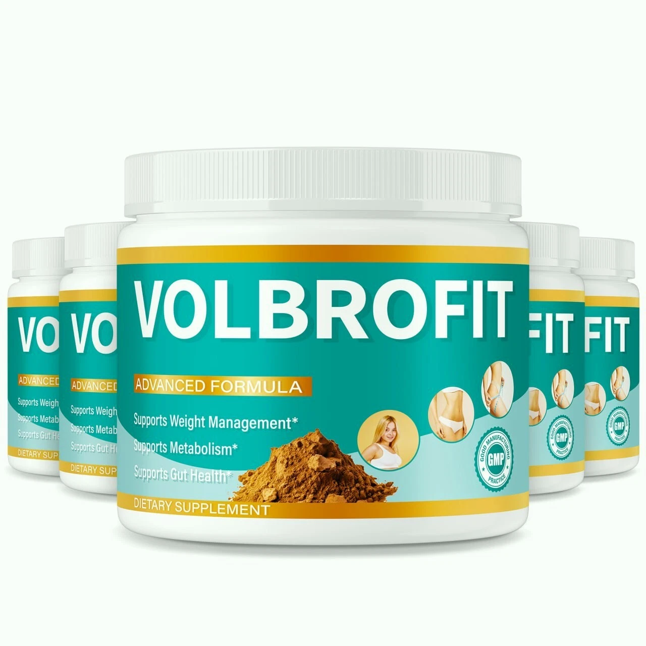 (5 Pack) Volbrofit Advanced Weight Loss Powder for Energy & Fat Burning